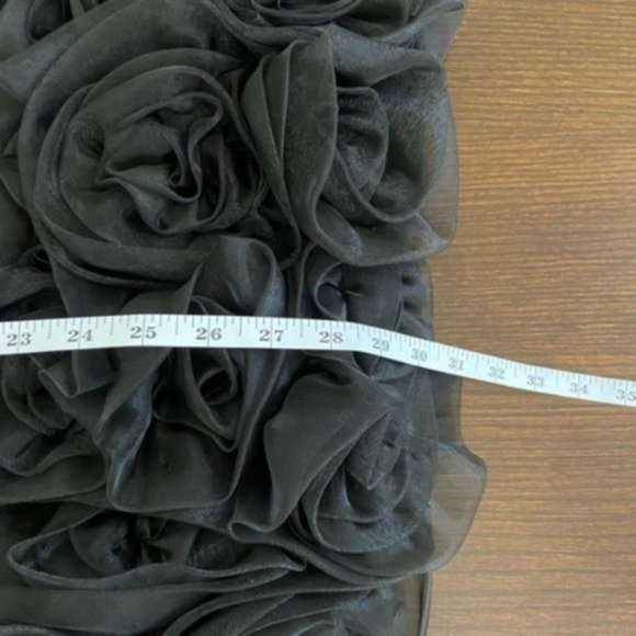 Karen Millen Strapless Black Rose Silk Cocktail Dress. Size 6 - Picture 11 of 11